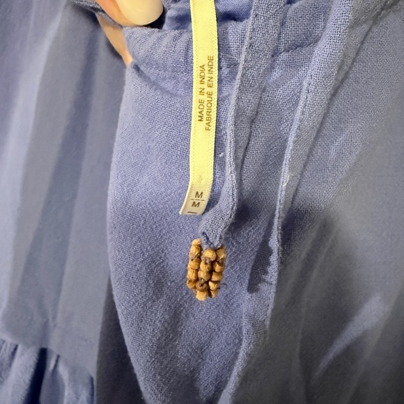 Free People Free-est Somewhere Sunny Drop Cotton Waist Maxi Dress in Blue Size M - Picture 2 of 10